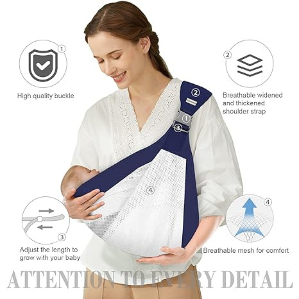 Ergonomic Baby Sling Comfortable One-Shoulder Polyester Carrier