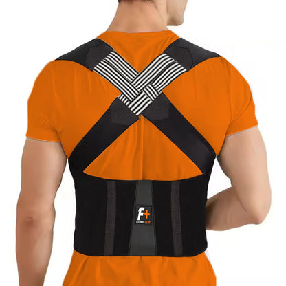 Fitness Plus Posture Corrector Belt – Adjustable Back Support Brace for Men & Women | Spine Alignment & Lower Back Pain Relief